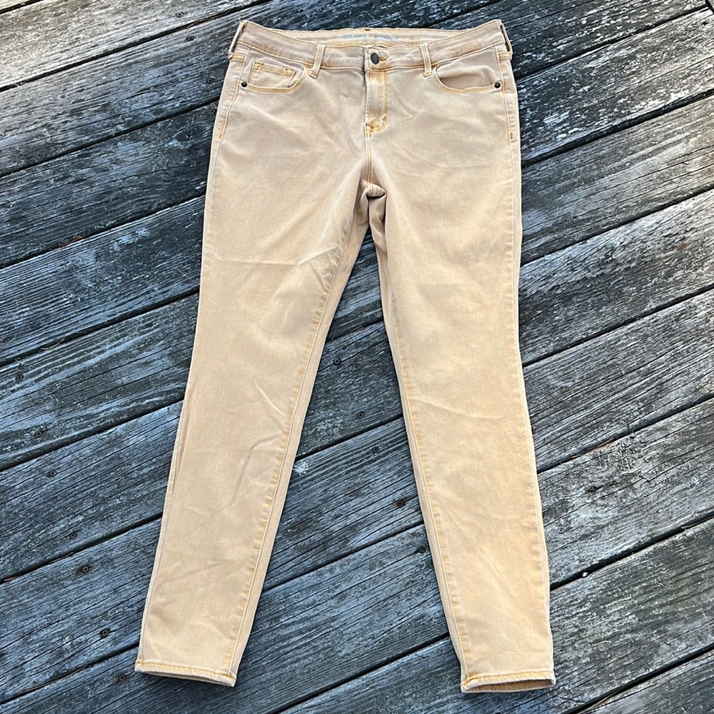 Old Navy Yellow Rockstar Jeggings 12 R